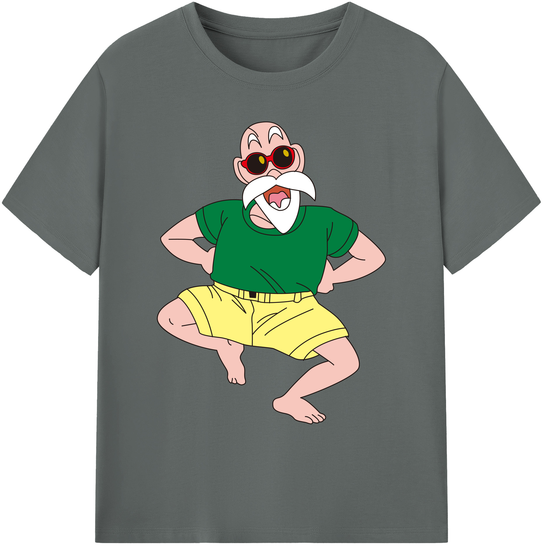 （画像用） ドラゴンボール 亀仙人（かめせんにん） DRAGON BALL Master Roshi Kame Sennin 綿100％ メンズ半袖Tシャツ｜肌触りやわらか＆通気性